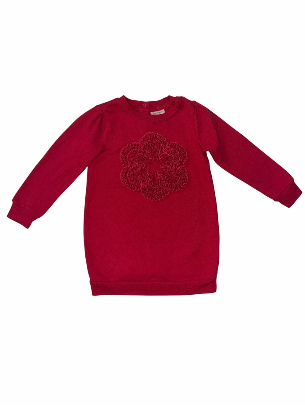 Koala Kids  Floral Appliqué Sweatshirt Dress
